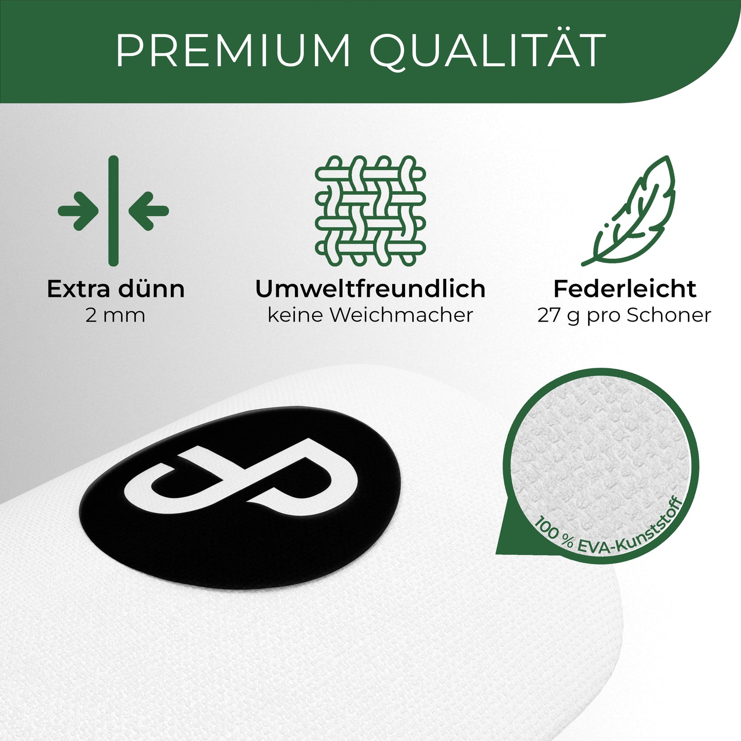 Premium Schienbeinschoner anpassbar, Individuell anpassbare Schienbeinschoner 15x10 cm weiß