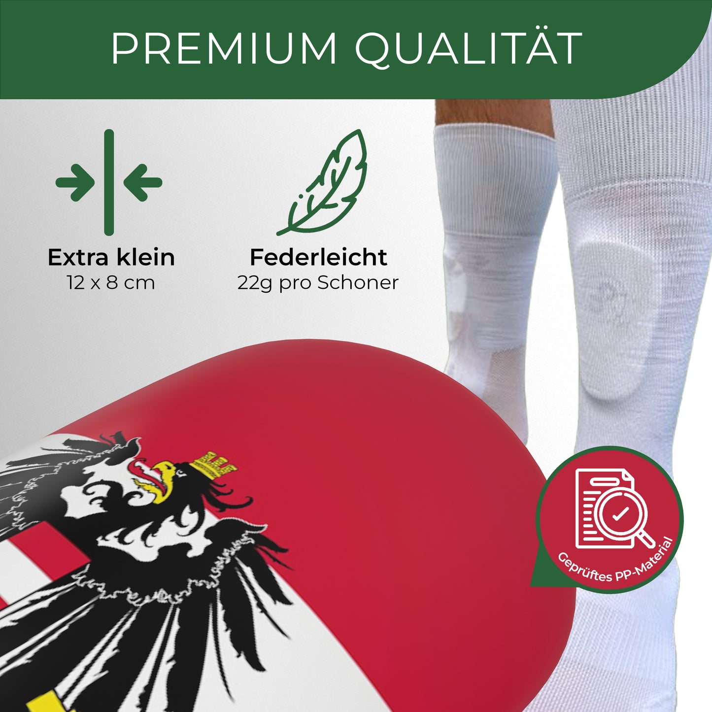 Mini Schienbeinschoner, extra kleine Fußball Schienbeinschoner - Länder Edition