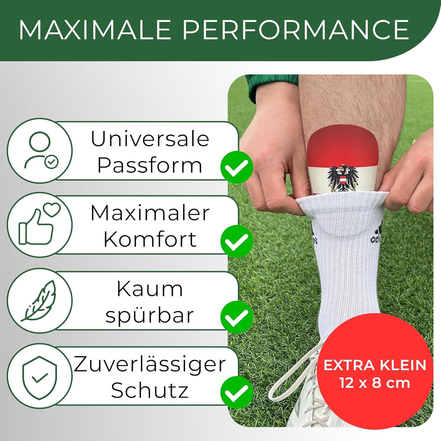 Mini Schienbeinschoner, extra kleine Fußball Schienbeinschoner - Länder Edition