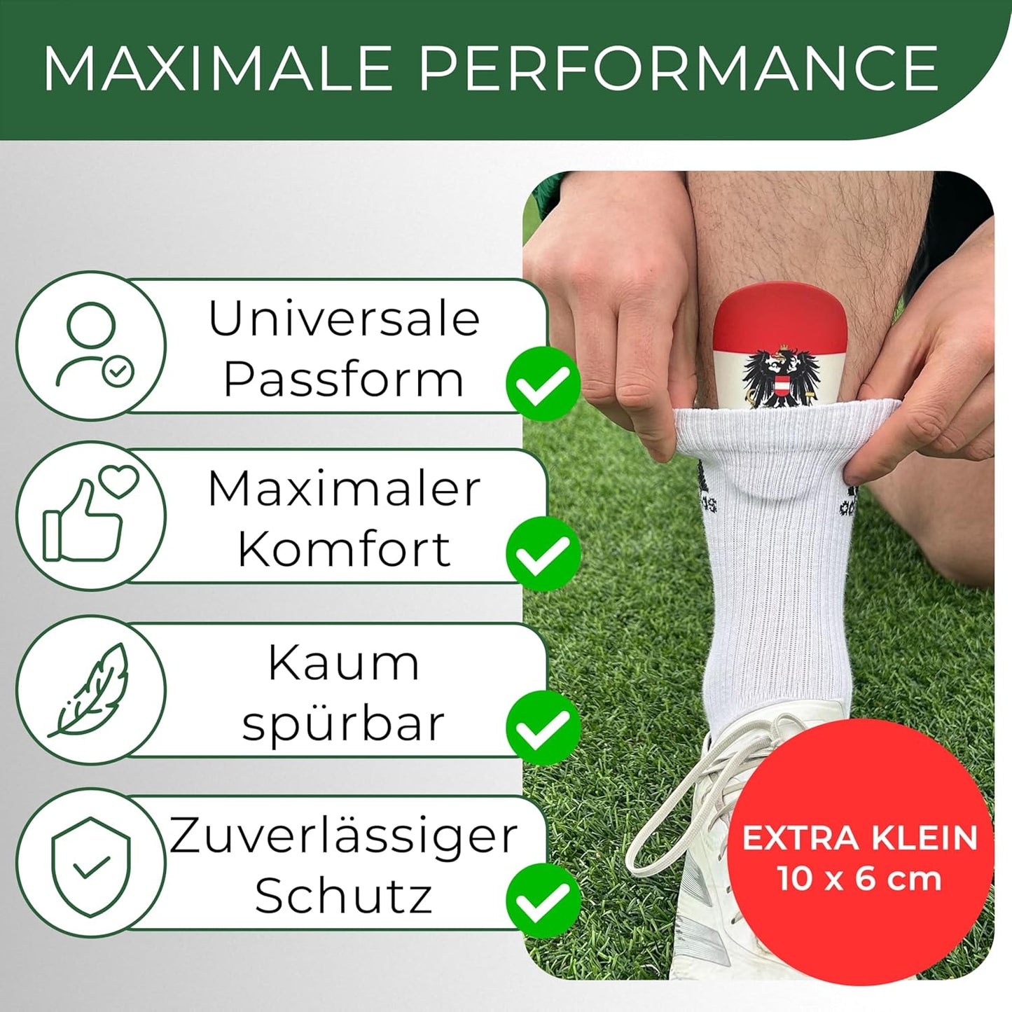 Mini Schienbeinschoner, extra kleine Fußball Schienbeinschoner - Länder Edition