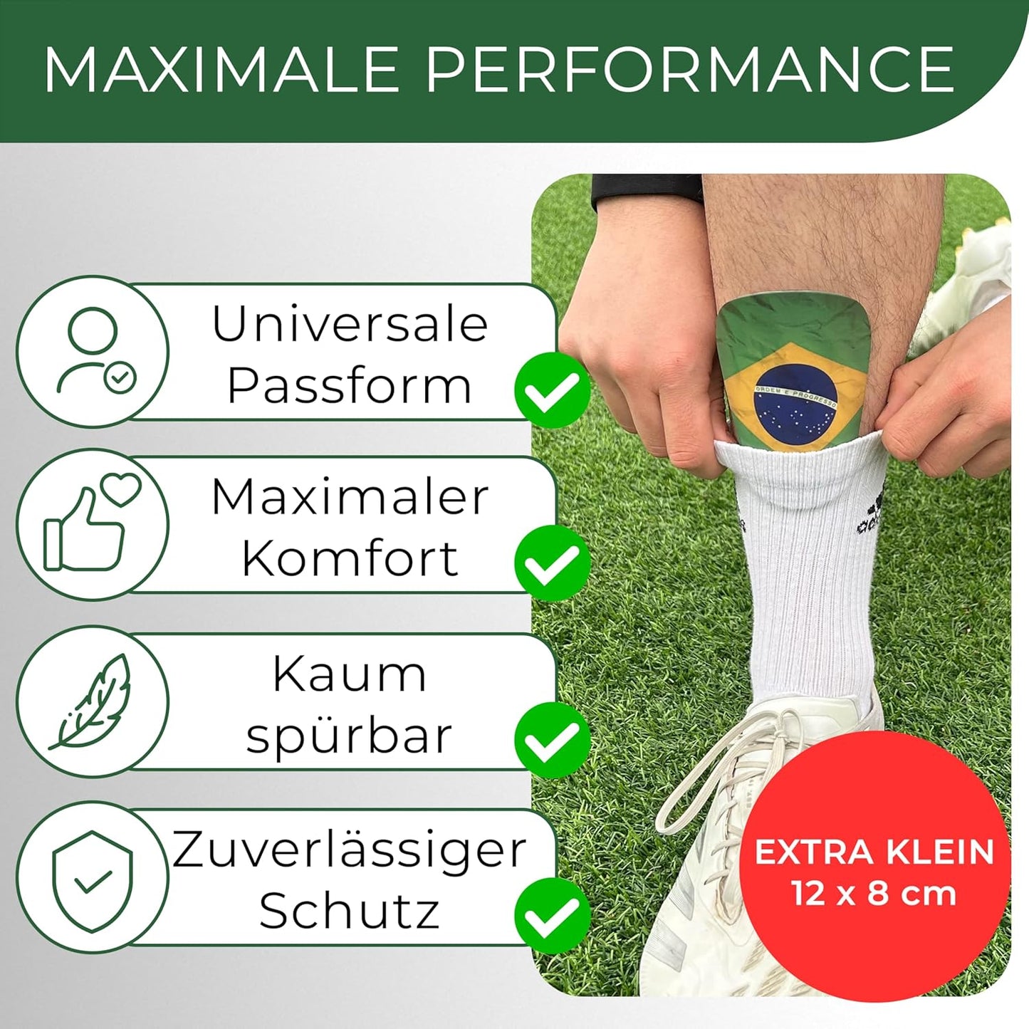 Mini Schienbeinschoner, extra kleine Fußball Schienbeinschoner - Länder Edition