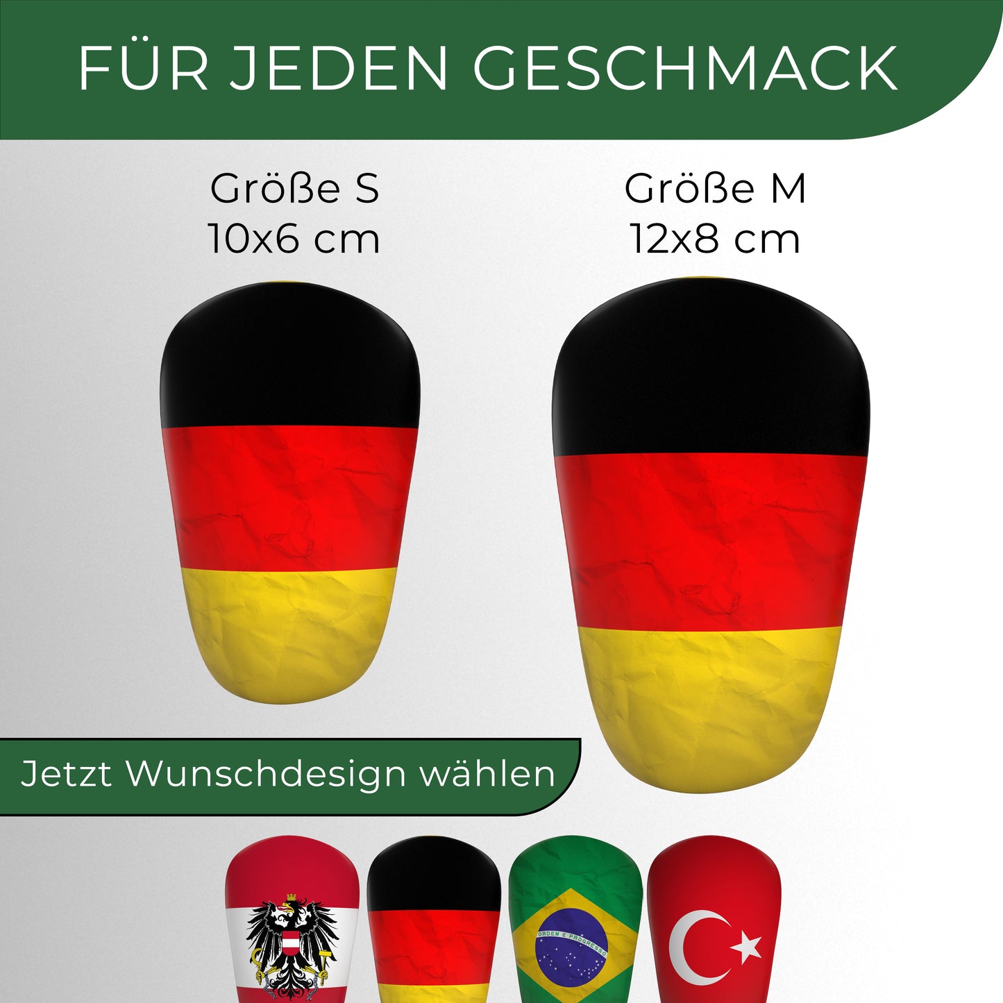 Mini Schienbeinschoner, extra kleine Fußball Schienbeinschoner - Länder Edition