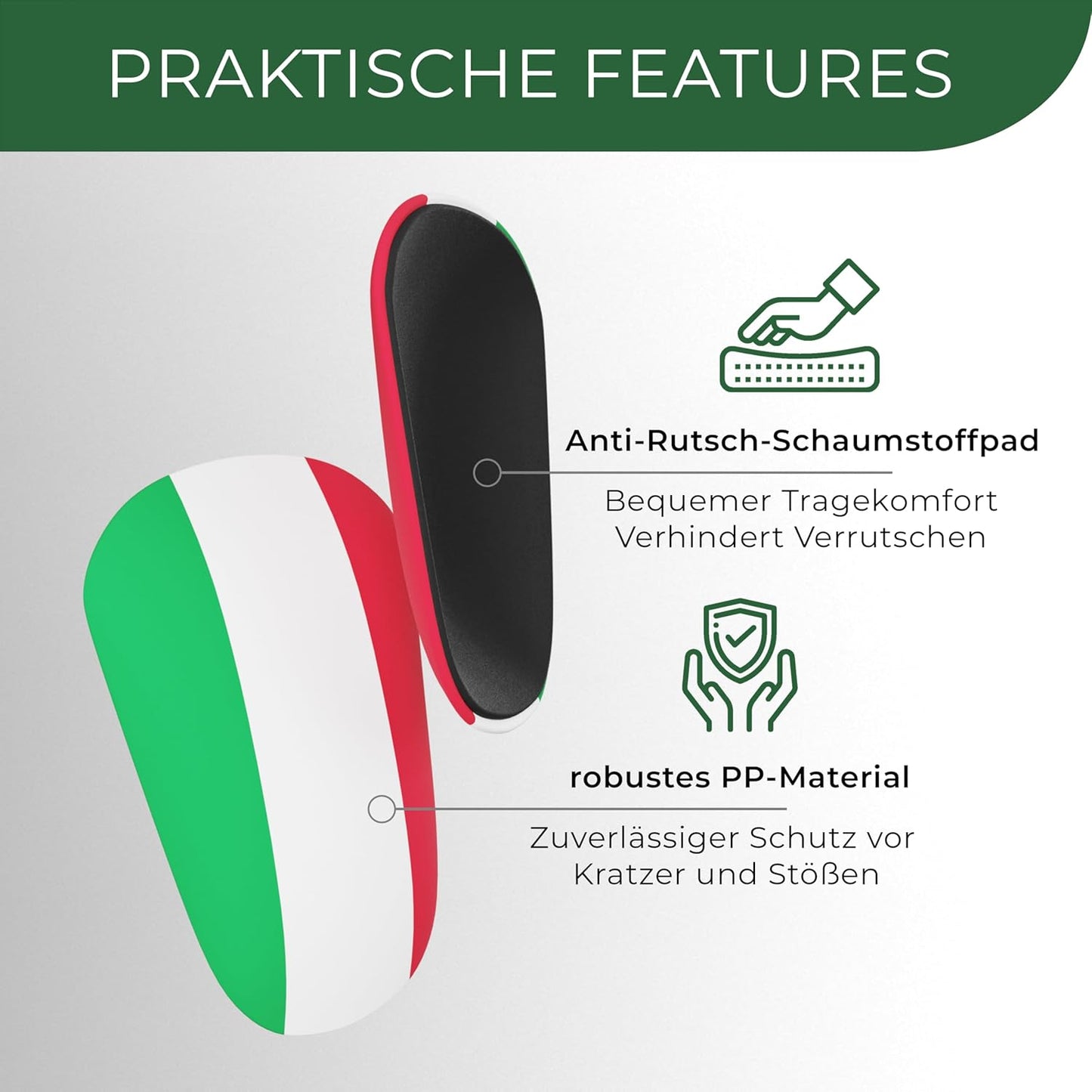 Mini Schienbeinschoner, extra kleine Fußball Schienbeinschoner - Länder Edition