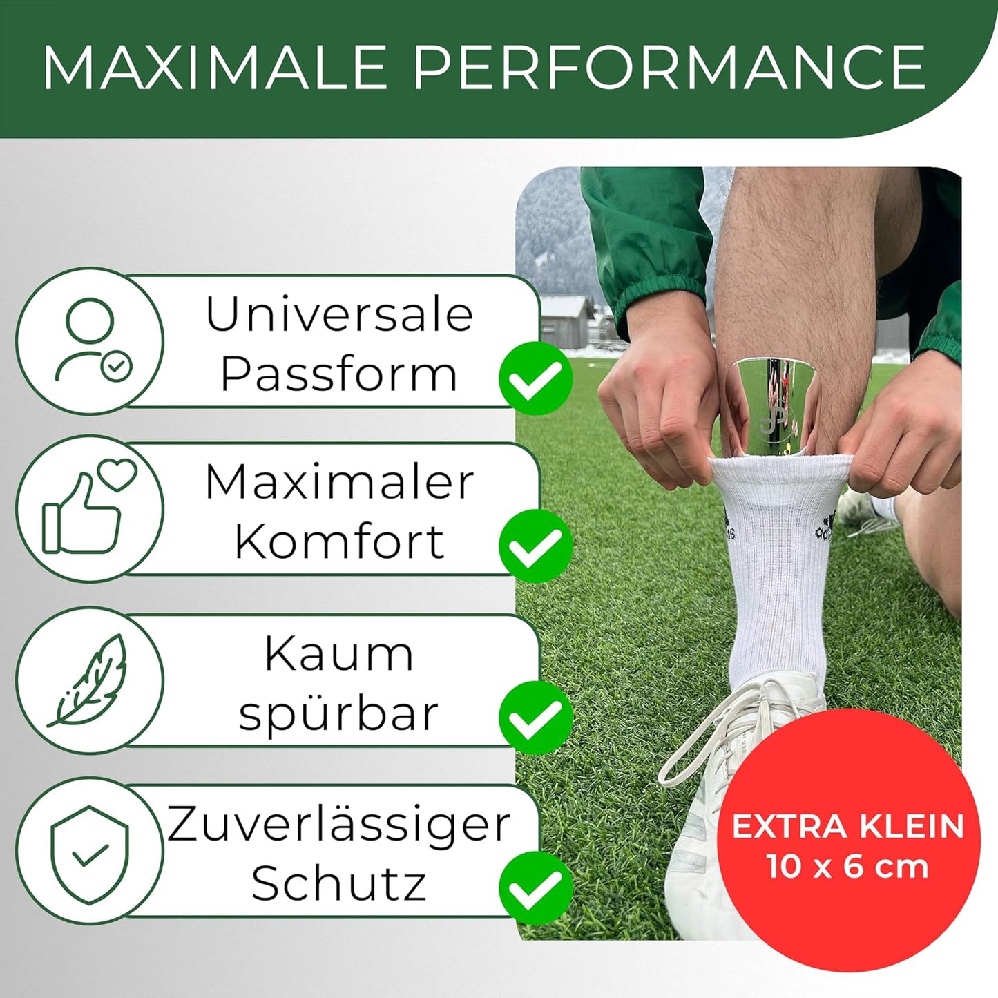 Mini Schienbeinschoner, extra kleine Fußball Schienbeinschoner