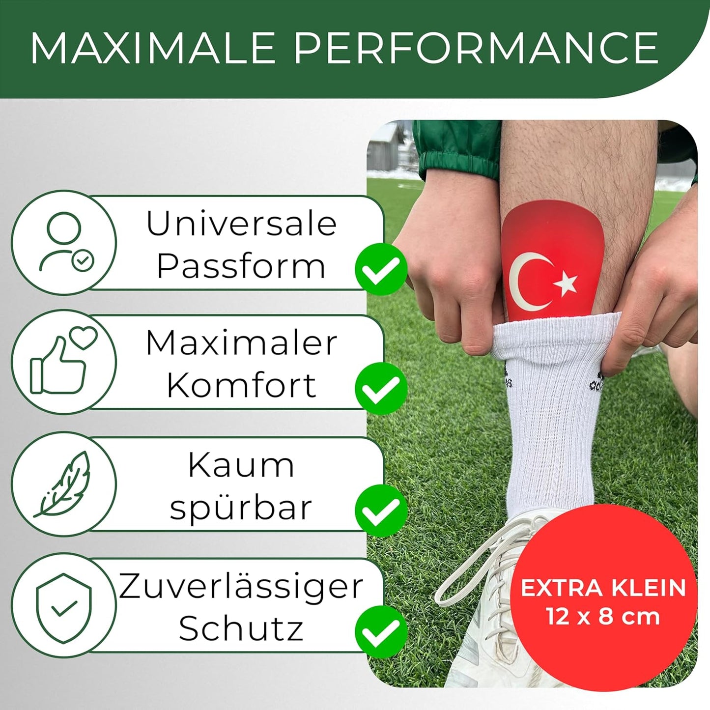 Mini Schienbeinschoner, extra kleine Fußball Schienbeinschoner - Länder Edition