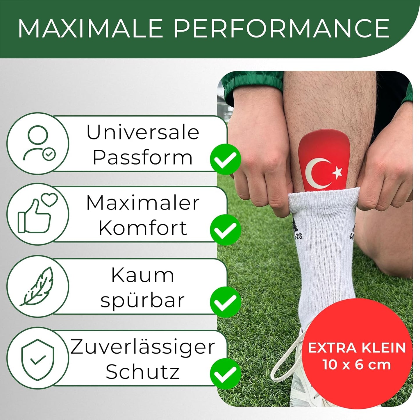 Mini Schienbeinschoner, extra kleine Fußball Schienbeinschoner - Länder Edition