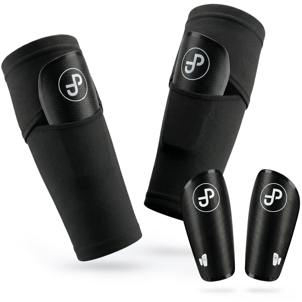 Performance Schienbeinschoner, rutschfeste Fußball Schienbeinschoner mit Strumpf