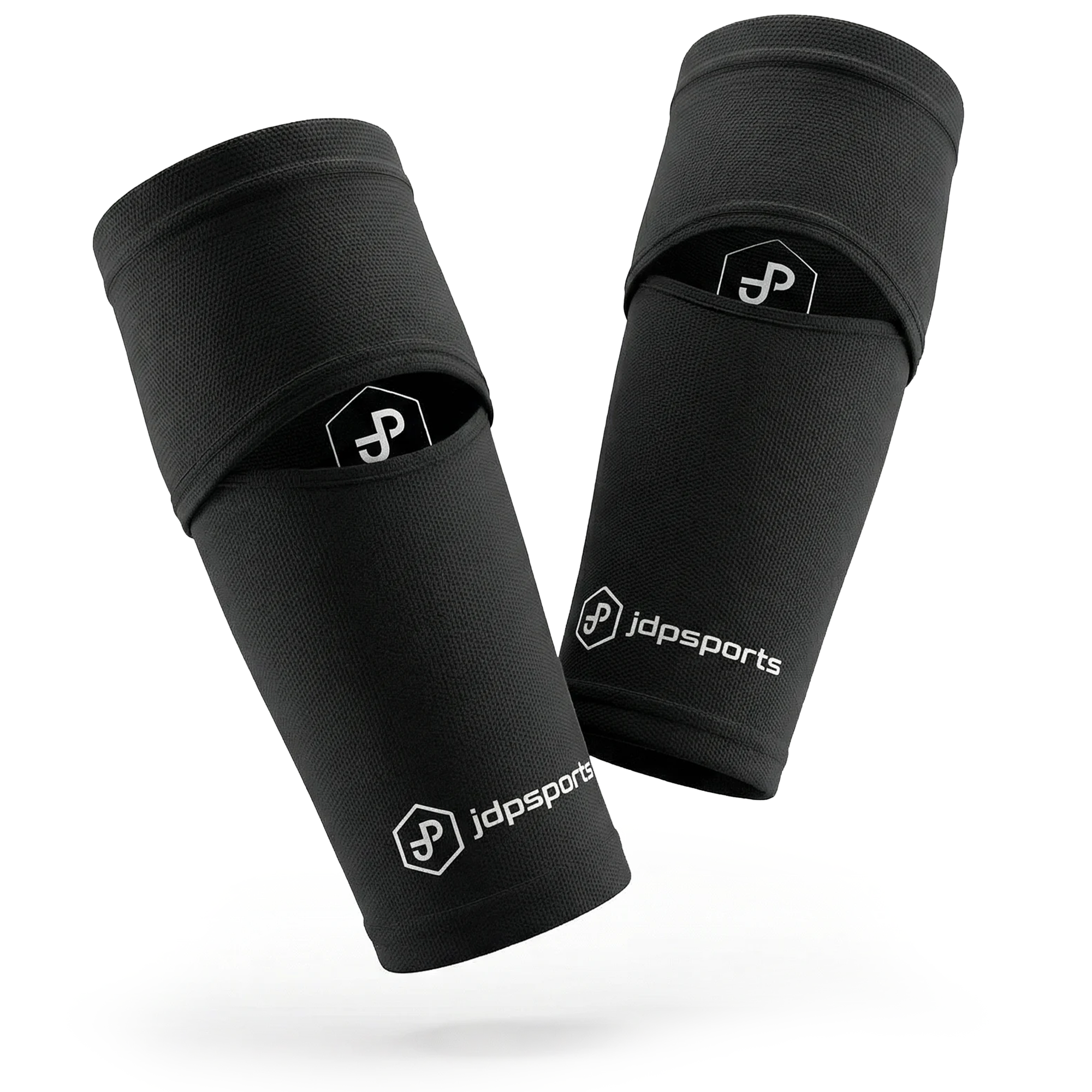 Performance Schienbeinschoner Strumpf mit Einstecktasche, 2 rutschfeste Schienbeinschonerhalter