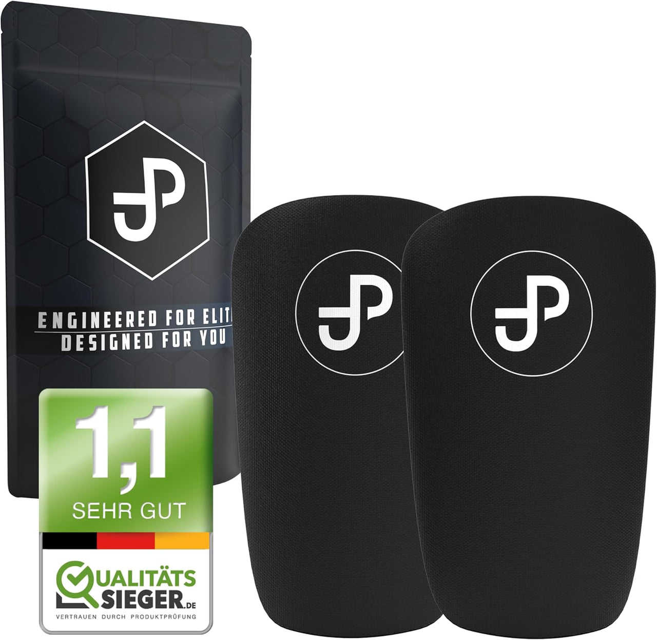 Premium Schienbeinschoner anpassbar, Individuell anpassbare Schienbeinschoner 15x10 cm schwarz