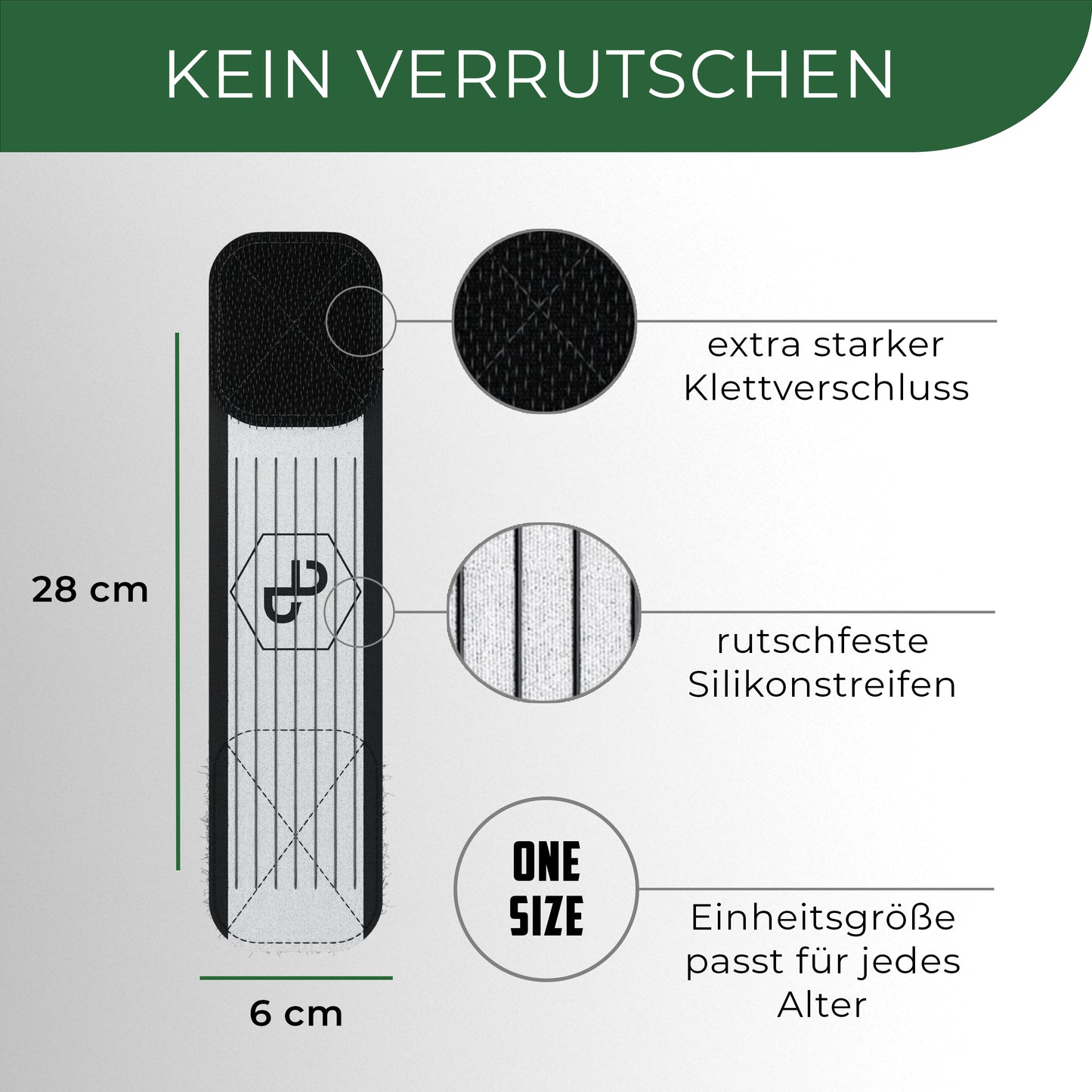 Schienbeinschonerhalter Grip Stars, 2 Stück Fußball Stutzenhalter