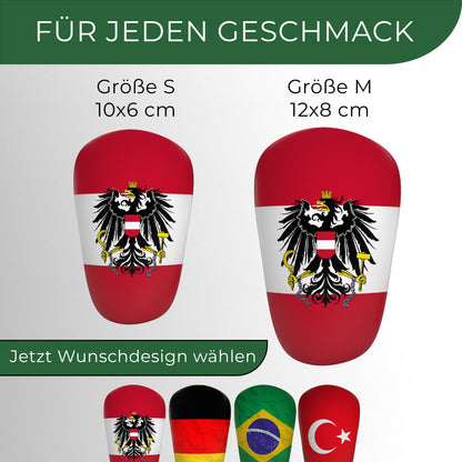 Mini Schienbeinschoner, extra kleine Fußball Schienbeinschoner - Länder Edition