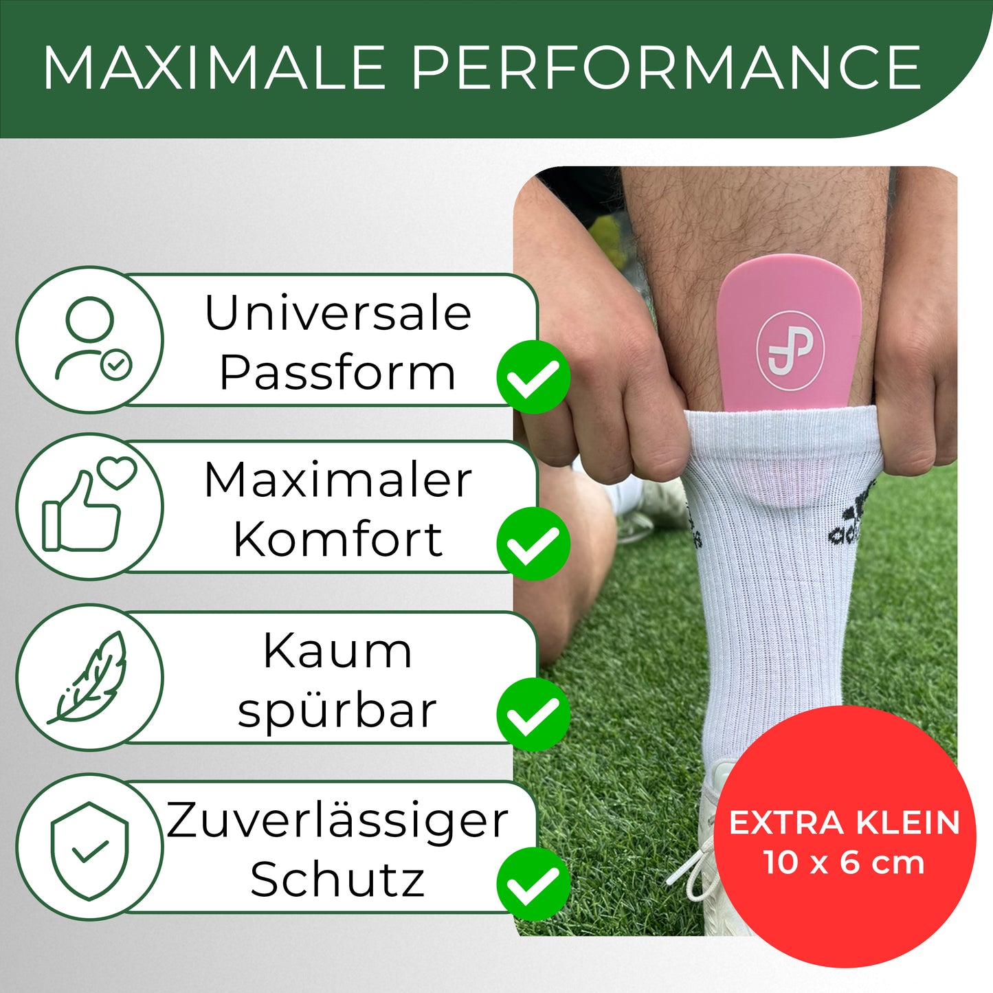 Mini Schienbeinschoner, extra kleine Fußball Schienbeinschoner