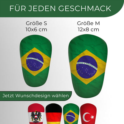 Mini Schienbeinschoner, extra kleine Fußball Schienbeinschoner - Länder Edition