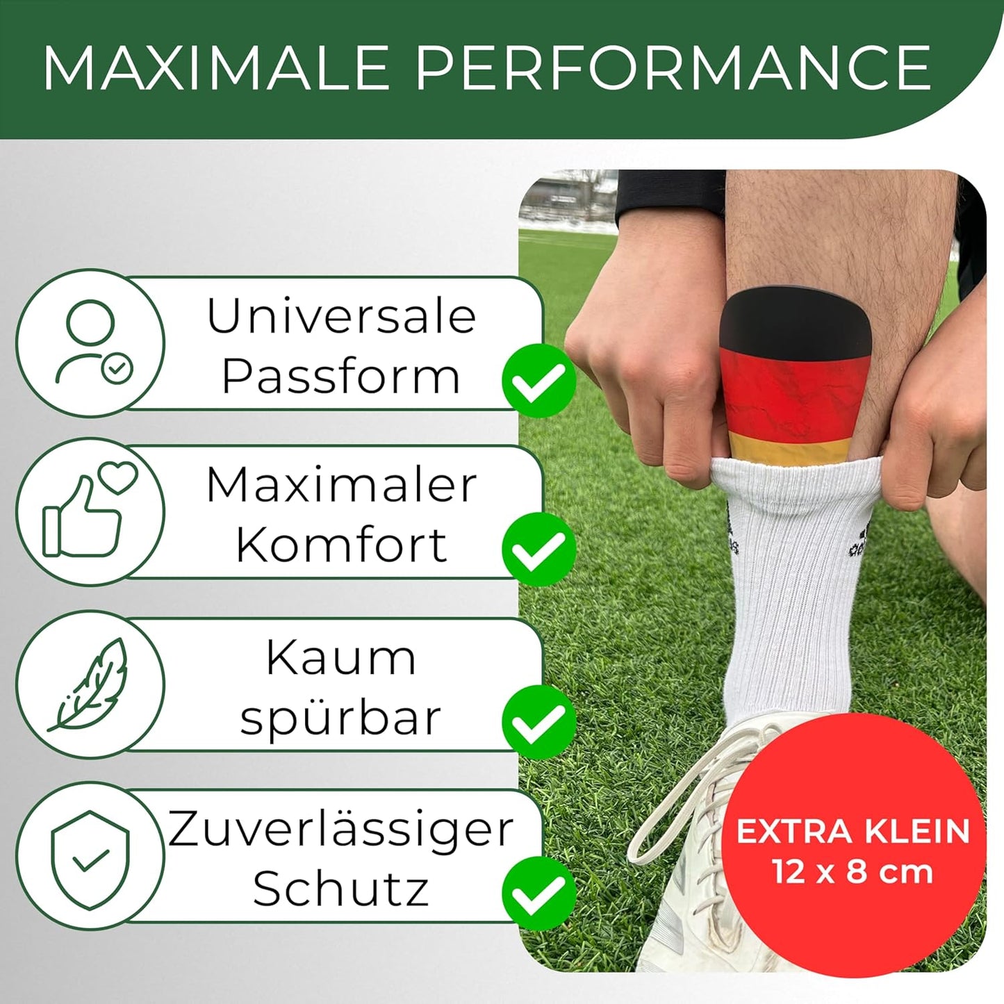 Mini Schienbeinschoner, extra kleine Fußball Schienbeinschoner - Länder Edition