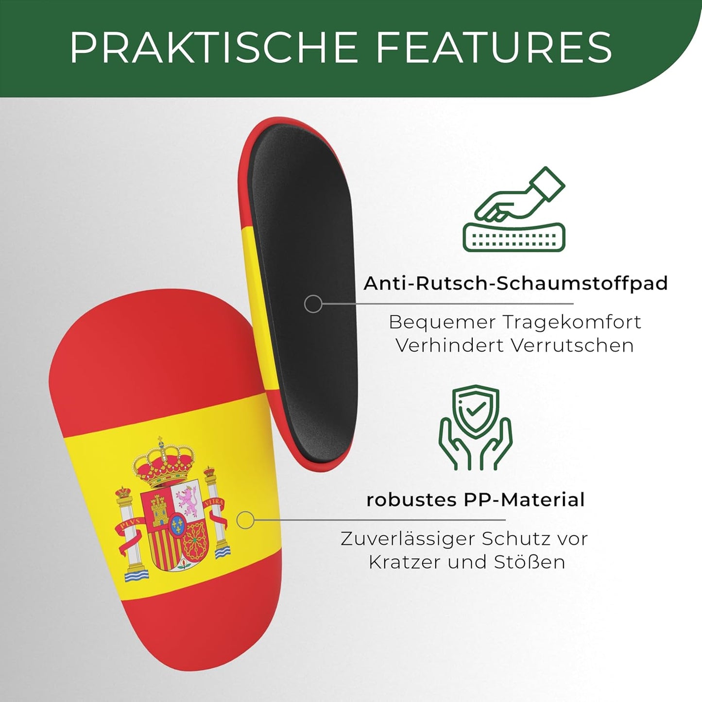 Mini Schienbeinschoner, extra kleine Fußball Schienbeinschoner - Länder Edition