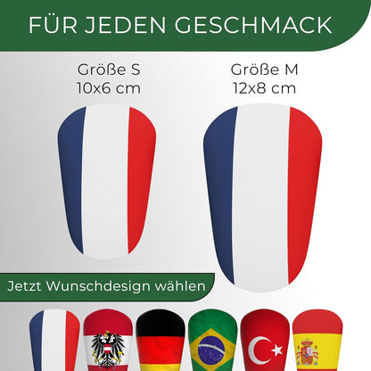 Mini Schienbeinschoner, extra kleine Fußball Schienbeinschoner - Länder Edition