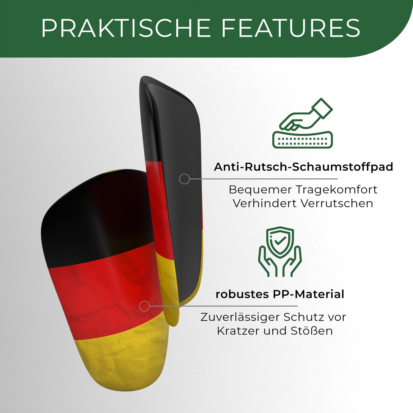 Mini Schienbeinschoner, extra kleine Fußball Schienbeinschoner - Länder Edition