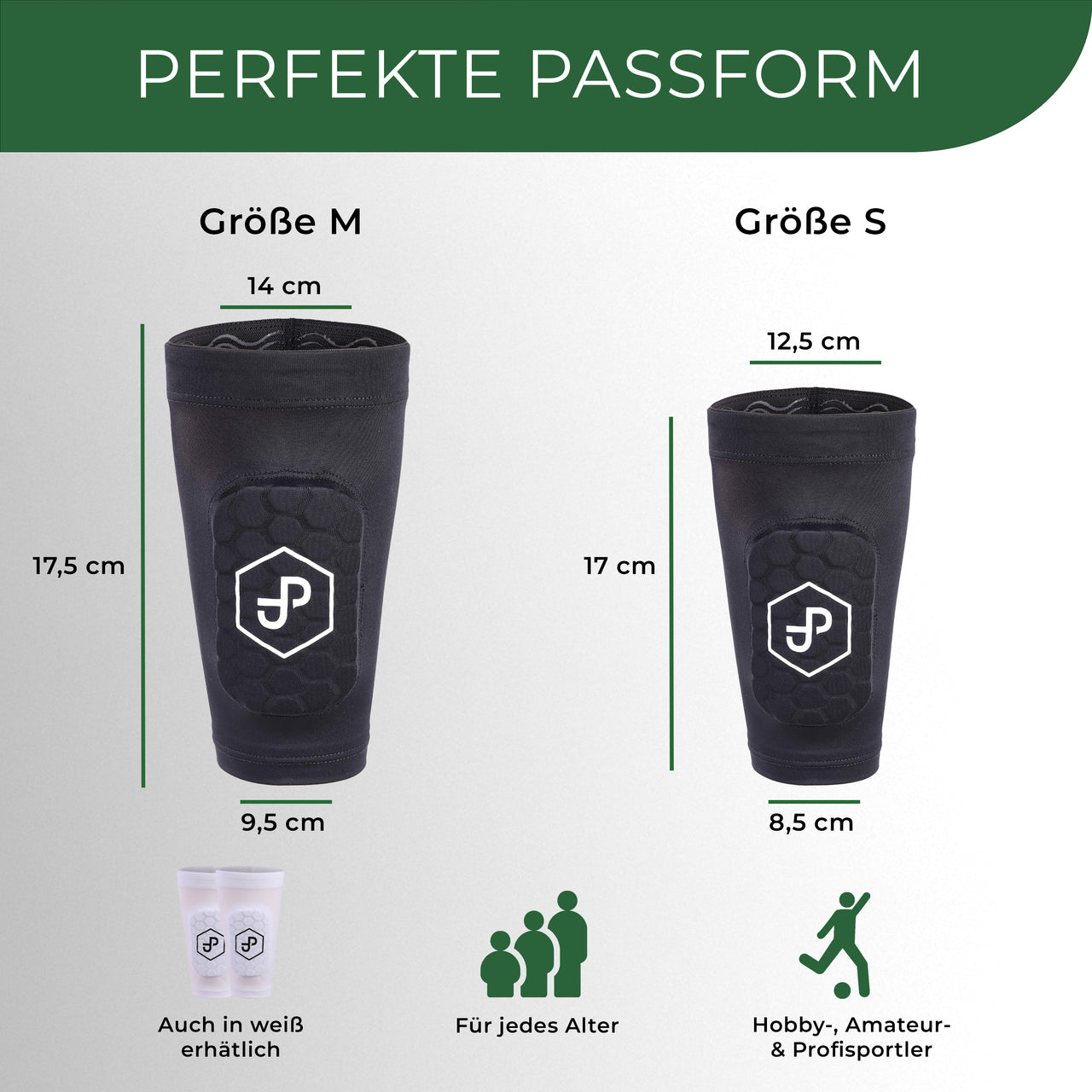 Premium Schienbeinschoner 3in1, Schienbeinschoner mit Strumpf