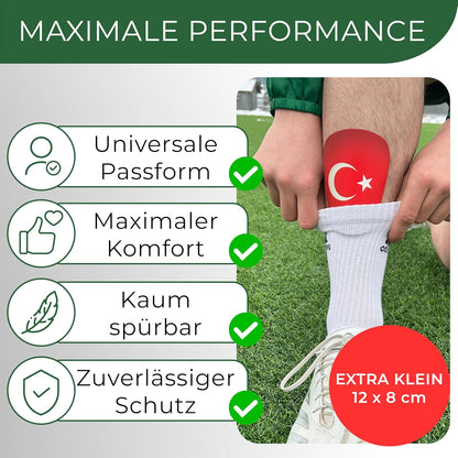 Mini Schienbeinschoner, extra kleine Fußball Schienbeinschoner - Länder Edition