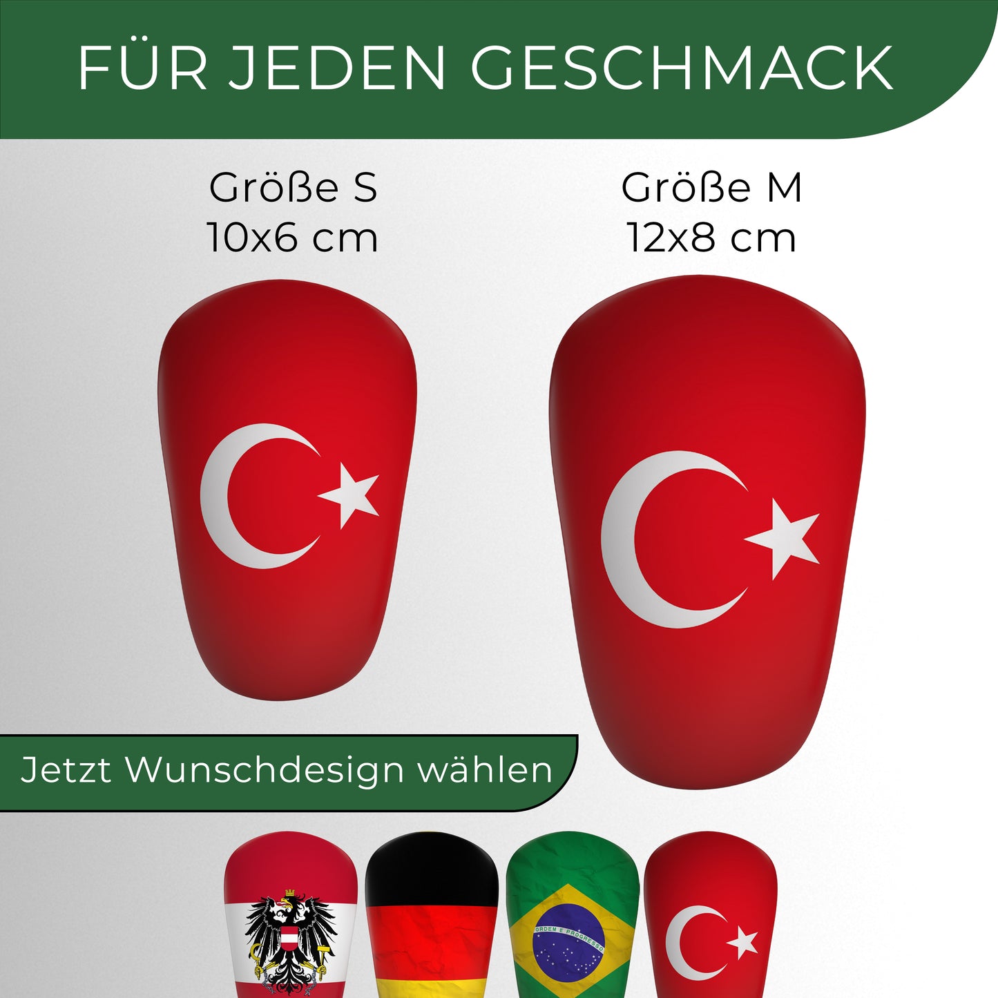Mini Schienbeinschoner, extra kleine Fußball Schienbeinschoner - Länder Edition