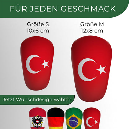 Mini Schienbeinschoner, extra kleine Fußball Schienbeinschoner - Länder Edition